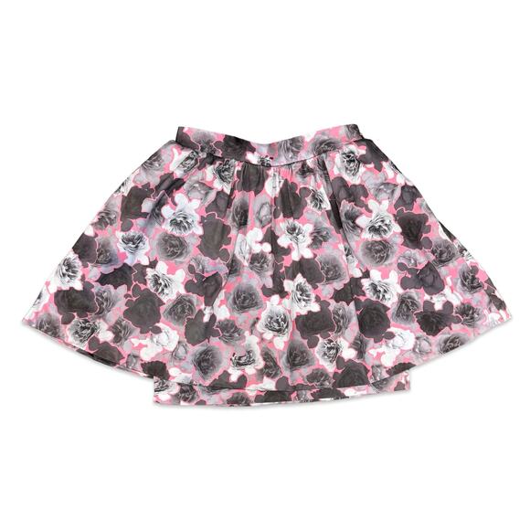 Juicy Couture Pink Gray White Floral Layered Mini Bubble Tulle Skirt Size 4 - Picture 1 of 10